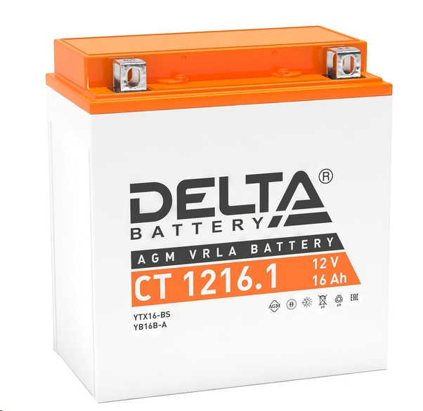 Мотоциклетный аккумулятор Delta CT 1216.1 (16 А·ч) Мотоциклетный аккумулятор Delta CT 1216.1 (16 А·ч)