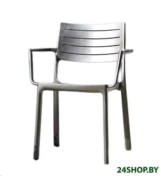Стул садовый KETER Metaline 247276 (серебристый) Стул садовый KETER Metaline 247276 (серебристый)