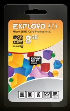 Карта памяти Exployd MicroSDHC Class 10 8GB Карта памяти Exployd MicroSDHC Class 10 8GB