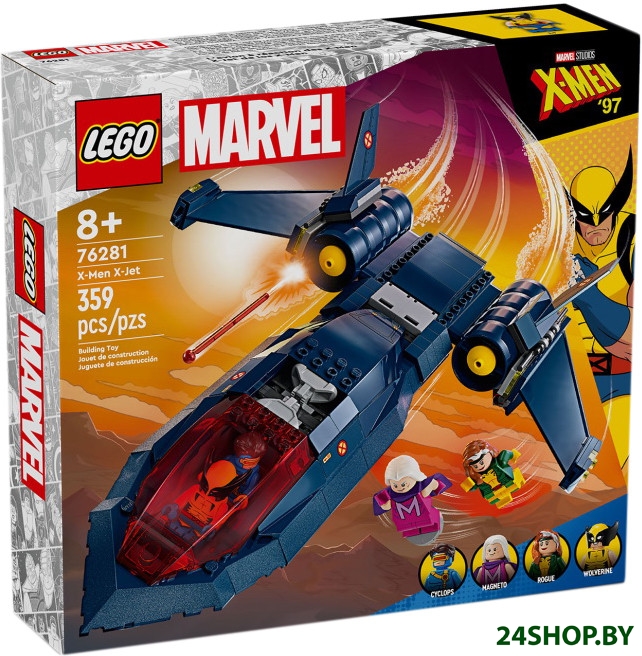 Конструктор LEGO Marvel Super Heroes 76281 Истребитель X-Jet Людей Икс Конструктор LEGO Marvel Super Heroes 76281 Истребитель X-Jet Людей Икс