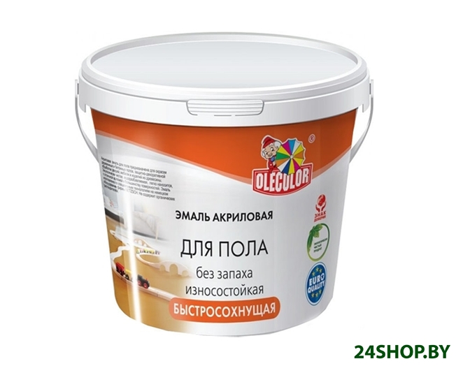 Эмаль Olecolor Акриловая для пола 1 кг (желто-коричневый) Эмаль Olecolor Акриловая для пола 1 кг (желто-коричневый)
