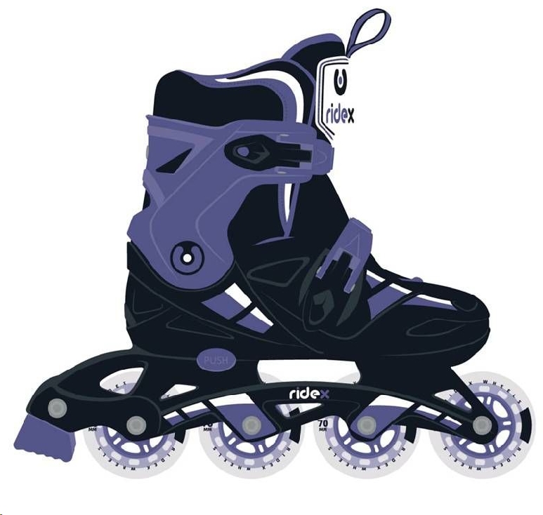 Роликовые коньки Ridex Hop (р-р 39-42, пурпурный) Роликовые коньки Ridex Hop (р-р 39-42, пурпурный)