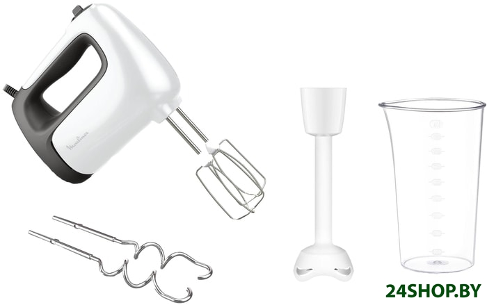 Миксер ручной Moulinex HM461110 (белый/черный) Миксер ручной Moulinex HM461110 (белый/черный)