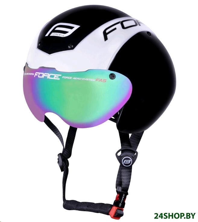 Велошлем Force Globe Timetrial (черный/белый, S/M) (RZ03762) Велошлем Force Globe Timetrial (черный/белый, S/M) (RZ03762)