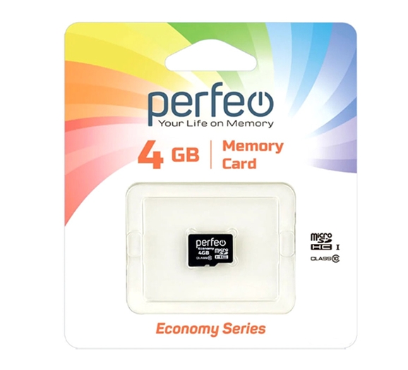 Карта памяти Perfeo microSDHC PF4GMCSH10ES 4GB Карта памяти Perfeo microSDHC PF4GMCSH10ES 4GB