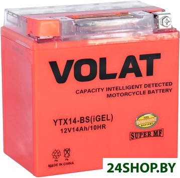 Мотоциклетный аккумулятор VOLAT YTX14-BS(iGEL) (14 А·ч) Мотоциклетный аккумулятор VOLAT YTX14-BS(iGEL) (14 А·ч)
