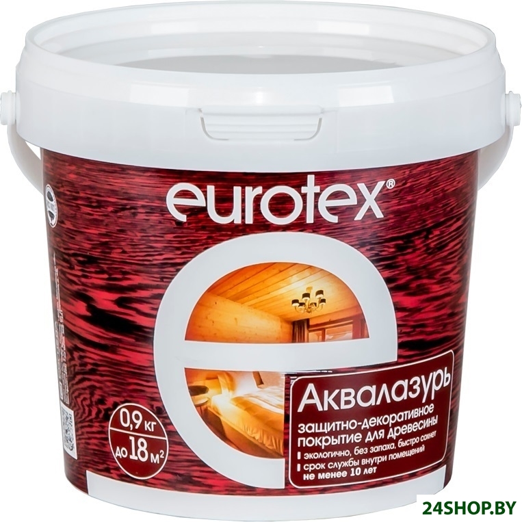 Лак Eurotex Аквалазурь (бесцветный, 0.9 кг) Лак Eurotex Аквалазурь (бесцветный, 0.9 кг)