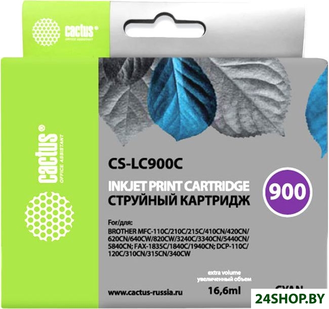 Картридж CACTUS CS-LC900C (аналог Brother LC900C) Картридж CACTUS CS-LC900C (аналог Brother LC900C)