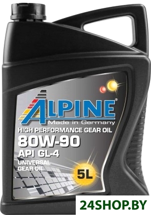 Трансмиссионное масло Alpine Gear Oil 80W-90 GL-4 5л Трансмиссионное масло Alpine Gear Oil 80W-90 GL-4 5л