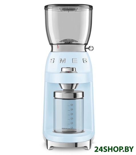 Электрическая кофемолка Smeg CGF01PBEU (пастельный голубой) Электрическая кофемолка Smeg CGF01PBEU (пастельный голубой)