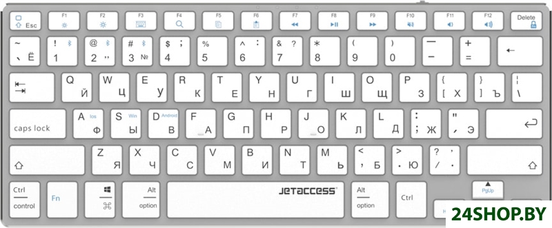 Клавиатура Jet.A SlimLine K2 BT (серебристый) Клавиатура Jet.A SlimLine K2 BT (серебристый)
