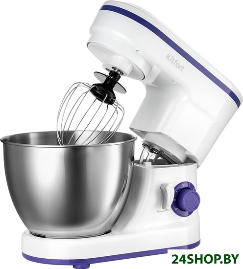 Миксер планетарный KITFORT КТ-3045-1 (белый/фиолетовый) Миксер планетарный KITFORT КТ-3045-1 (белый/фиолетовый)