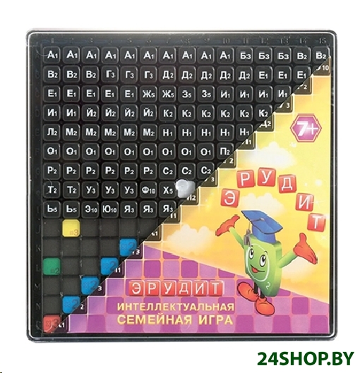 Настольная игра Биплант Эрудит. Черные фишки Настольная игра Биплант Эрудит. Черные фишки
