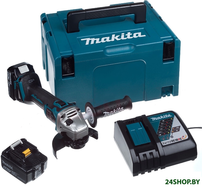 Угловая шлифмашина Makita DGA504RTJ (с 2-мя АКБ, кейс) Угловая шлифмашина Makita DGA504RTJ (с 2-мя АКБ, кейс)