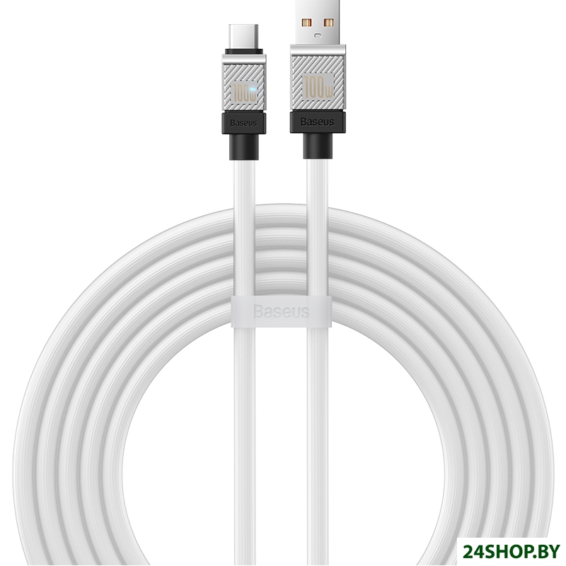 Кабель Baseus CoolPlay Series USB Type-A - USB Type-C (2 м, белый) Кабель Baseus CoolPlay Series USB Type-A - USB Type-C (2 м, белый)