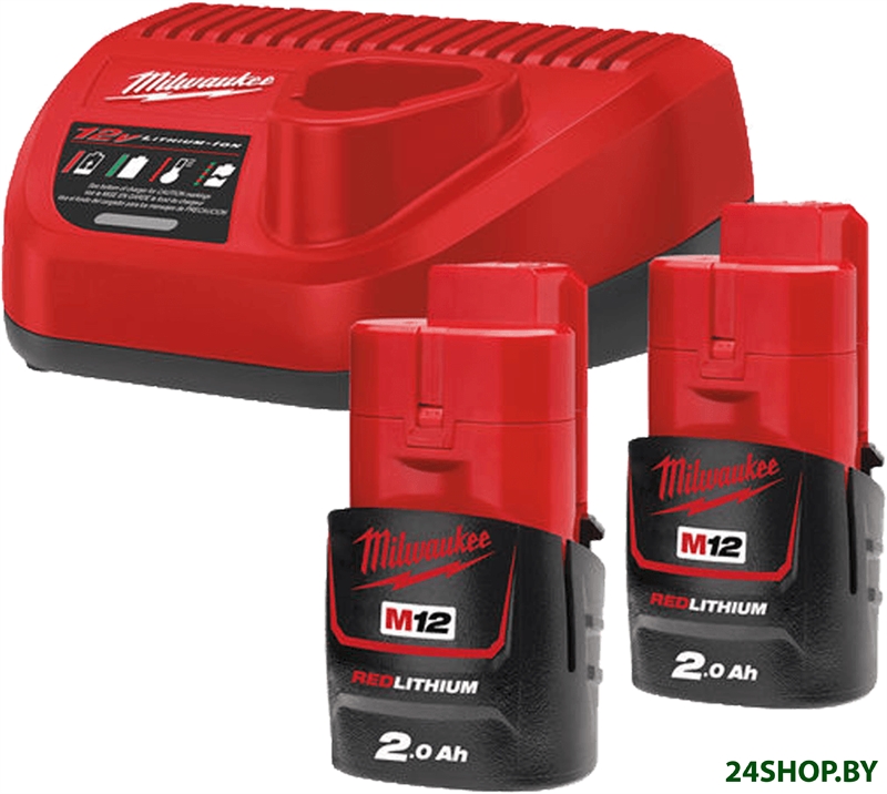 Аккумулятор с зарядным устройством Milwaukee M12 M12NRG-202 4933459209 (2 x 12В/2 Ач + 12В) Аккумулятор с зарядным устройством Milwaukee M12 M12NRG-202 4933459209 (2 x 12В/2 Ач + 12В)