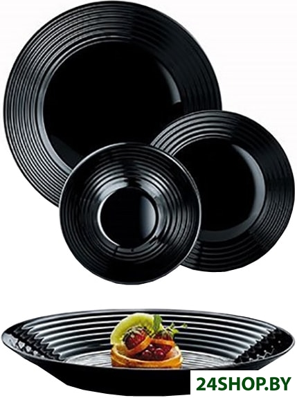 Столовый сервиз Luminarc Harena Black N1421 Столовый сервиз Luminarc Harena Black N1421