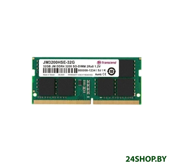 Оперативная память Transcend 32GB DDR4 SODIMM (JM3200HSE-32G) Оперативная память Transcend 32GB DDR4 SODIMM (JM3200HSE-32G)