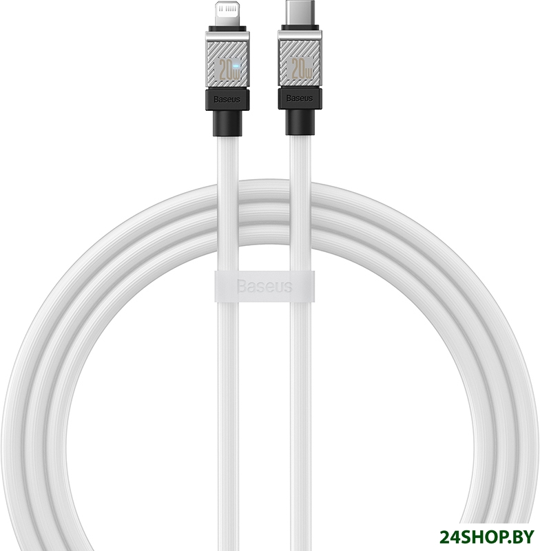 Кабель Baseus CoolPlay Series USB Type-C - Lightning (1 м, белый) Кабель Baseus CoolPlay Series USB Type-C - Lightning (1 м, белый)
