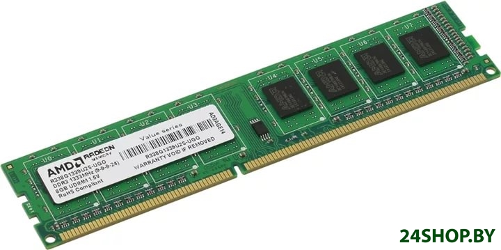 Оперативная память AMD 8GB DDR3 PC3-10600 (R338G1339U2S-UGO) Оперативная память AMD 8GB DDR3 PC3-10600 (R338G1339U2S-UGO)