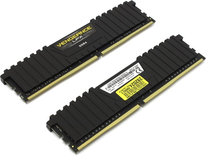 Оперативная память CORSAIR Vengeance LPX 2x8GB DDR4 PC4-19200 (CMK16GX4M2A2400C14) Оперативная память CORSAIR Vengeance LPX 2x8GB DDR4 PC4-19200 (CMK16GX4M2A2400C14)