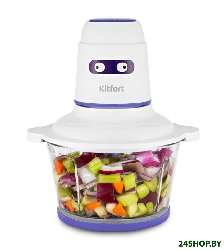 Измельчитель электрический KITFORT КТ-3050-1 (белый/фиолетовый) Измельчитель электрический KITFORT КТ-3050-1 (белый/фиолетовый)