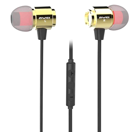 Наушники с микрофоном Awei S10Hi (золотистый) Наушники с микрофоном Awei S10Hi (золотистый)