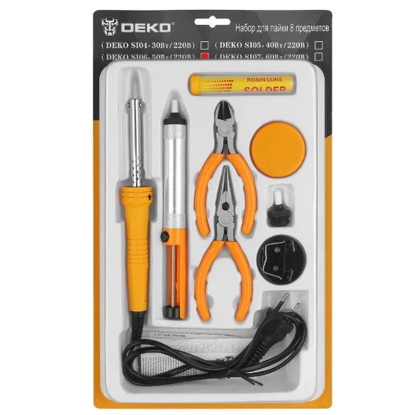Паяльник с набор для пайки Deko SI06 SET 8 Паяльник с набор для пайки Deko SI06 SET 8