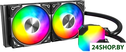 Жидкостное охлаждение для процессора Montech HyperFlow ARGB 240 (черный) Жидкостное охлаждение для процессора Montech HyperFlow ARGB 240 (черный)