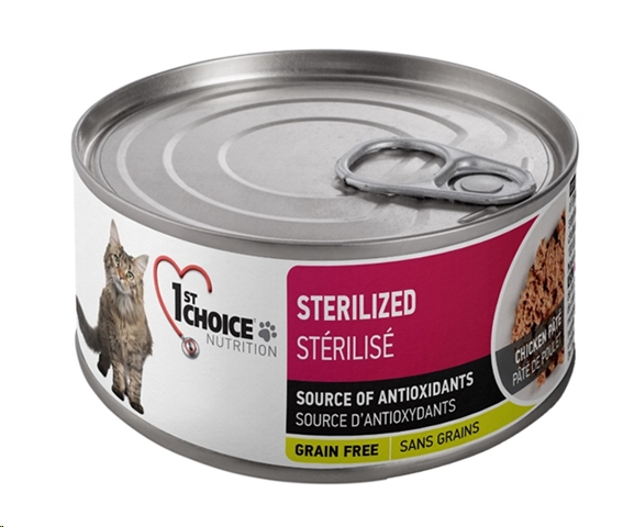 Консервированный корм для кошек 1st Choice Sterilized 0.085 кг Консервированный корм для кошек 1st Choice Sterilized 0.085 кг