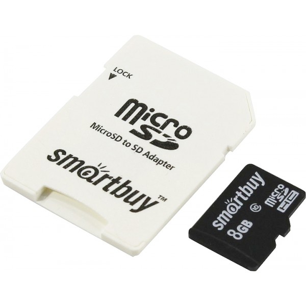 Карта памяти Smart Buy microSDHC SB8GBSDCL10-01_С 8GB (с адаптером) Карта памяти Smart Buy microSDHC SB8GBSDCL10-01_С 8GB (с адаптером)