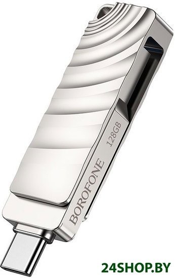 USB Flash Borofone BUD3 128GB (серебристый) USB Flash Borofone BUD3 128GB (серебристый)