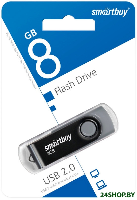 USB Flash SmartBuy Twist 8GB (черный) USB Flash SmartBuy Twist 8GB (черный)