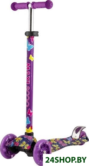 Трехколесный самокат Maxiscoo Junior MSC-J072101PR (бабочки) Трехколесный самокат Maxiscoo Junior MSC-J072101PR (бабочки)