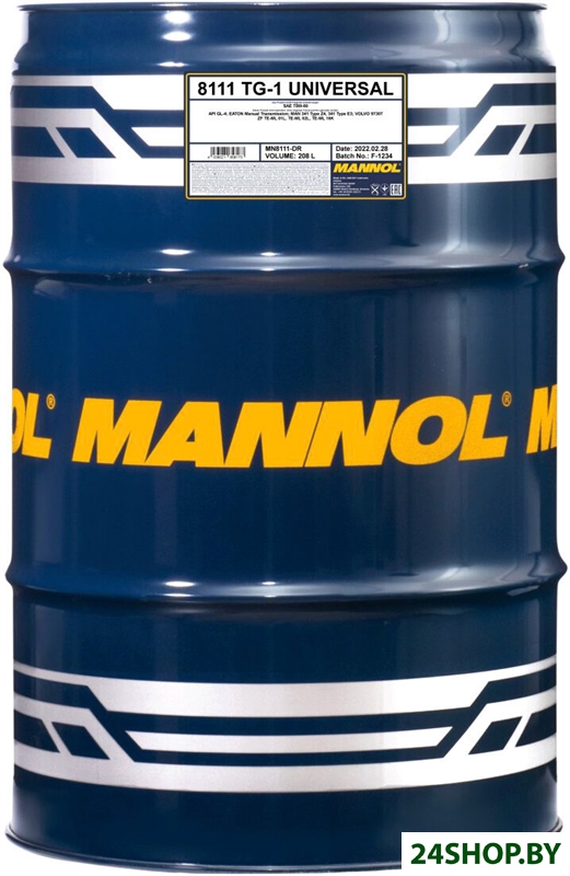 Трансмиссионное масло Mannol TG-1 Universal 75W80 GL-4 MN8111-DR Трансмиссионное масло Mannol TG-1 Universal 75W80 GL-4 MN8111-DR
