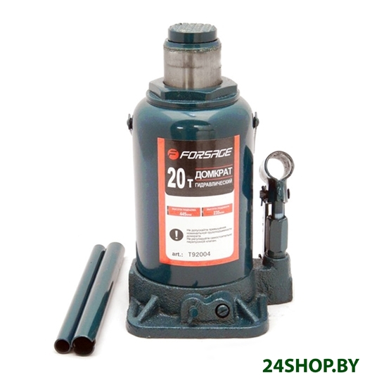 Бутылочный домкрат FORSAGE T92004 20т. Бутылочный домкрат FORSAGE T92004 20т.