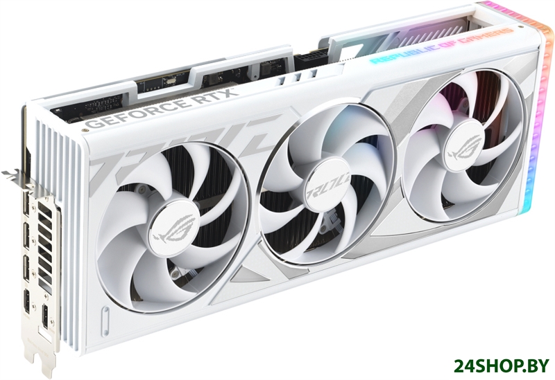 Видеокарта ASUS ROG Strix GeForce RTX 4090 24GB GDDR6X White OC Edition ROG-STRIX-RTX4090-O24G-WHITE Видеокарта ASUS ROG Strix GeForce RTX 4090 24GB GDDR6X White OC Edition ROG-STRIX-RTX4090-O24G-WHITE