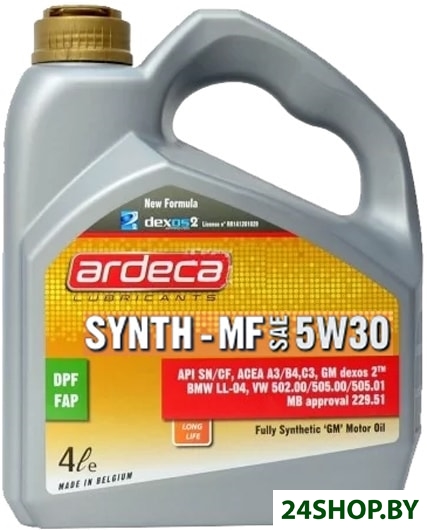 Моторное масло Ardeca SYNTH-MF 5W-30 4л Моторное масло Ardeca SYNTH-MF 5W-30 4л