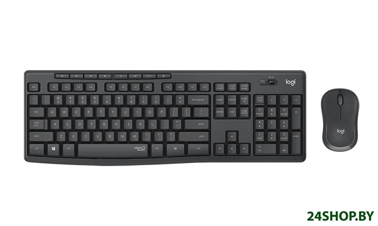 Клавиатура + мышь Logitech MK295 Silent (графитовый, нет кириллицы) Клавиатура + мышь Logitech MK295 Silent (графитовый, нет кириллицы)