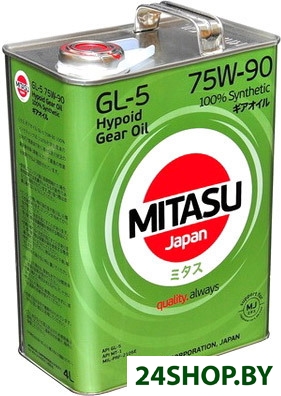 Трансмиссионное масло Mitasu MJ-410 GEAR OIL GL-5 75W-90 100% Synthetic 4л Трансмиссионное масло Mitasu MJ-410 GEAR OIL GL-5 75W-90 100% Synthetic 4л