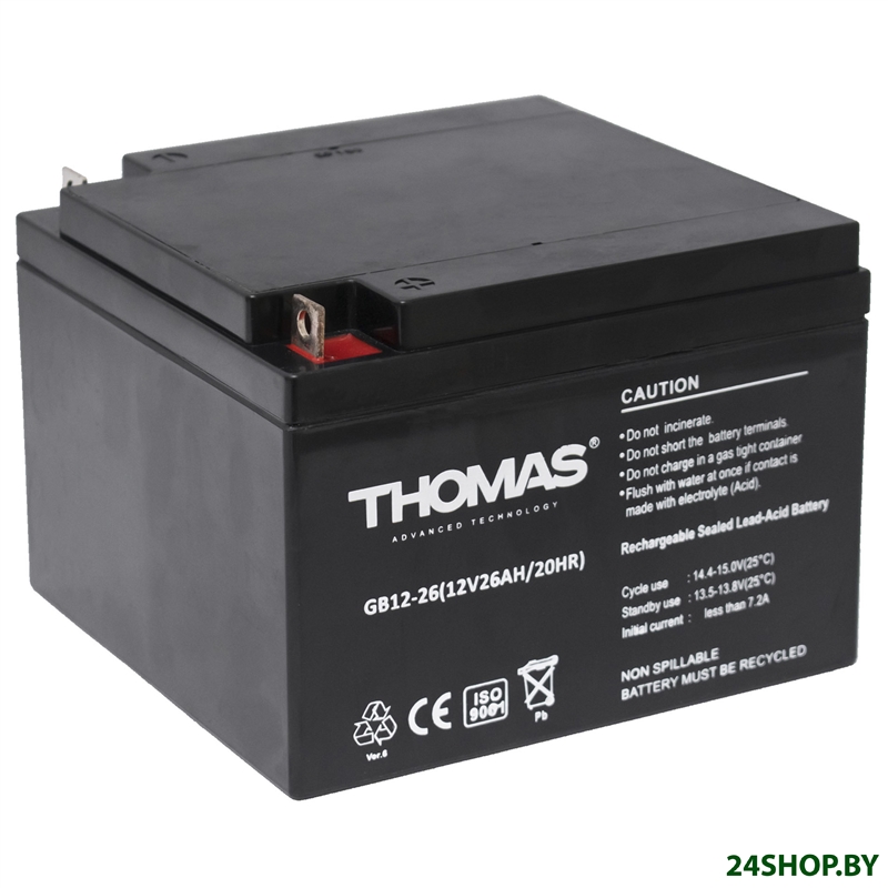 Аккумулятор для ИБП Thomas GB 12-26 Ah 12V26Ah Аккумулятор для ИБП Thomas GB 12-26 Ah 12V26Ah