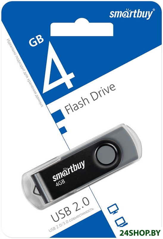USB Flash SmartBuy Twist 4GB (черный) USB Flash SmartBuy Twist 4GB (черный)