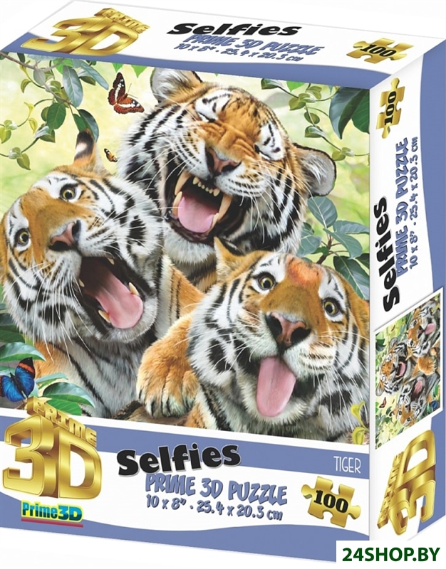Пазл Prime 3D Стерео пазл. Тигры селфи Пазл Prime 3D Стерео пазл. Тигры селфи