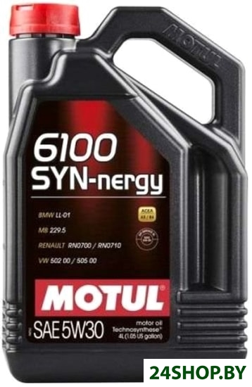 Моторное масло Motul 6100 Syn-nergy 5W-30 4л Моторное масло Motul 6100 Syn-nergy 5W-30 4л
