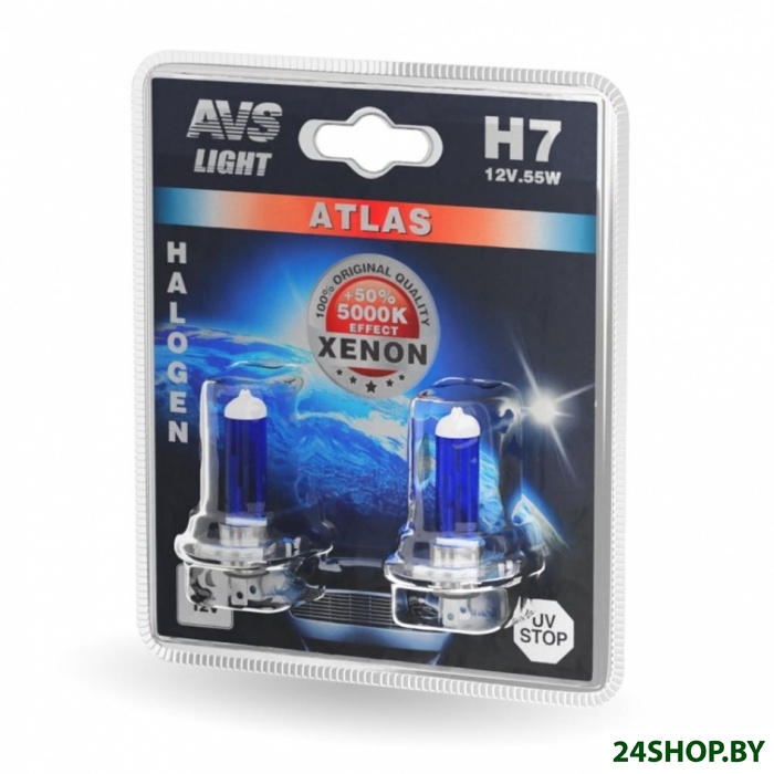 Галогенная лампа AVS Atlas H7 2шт Галогенная лампа AVS Atlas H7 2шт