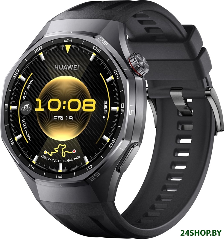 Умные часы Huawei Watch GT 6 Pro 46 мм (черный, с черным силиконовым ремешком, международная версия) Умные часы Huawei Watch GT 6 Pro 46 мм (черный, с черным силиконовым ремешком, международная версия)