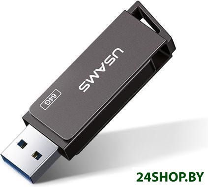 Флеш накопитель Usams USB3.0 Rotatable High Speed ZB195UP01 32Gb (серый) Флеш накопитель Usams USB3.0 Rotatable High Speed ZB195UP01 32Gb (серый)
