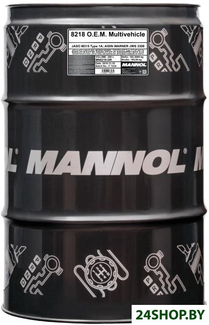Трансмиссионное масло Mannol O.E.M. Multivehicle JWS 208л Трансмиссионное масло Mannol O.E.M. Multivehicle JWS 208л