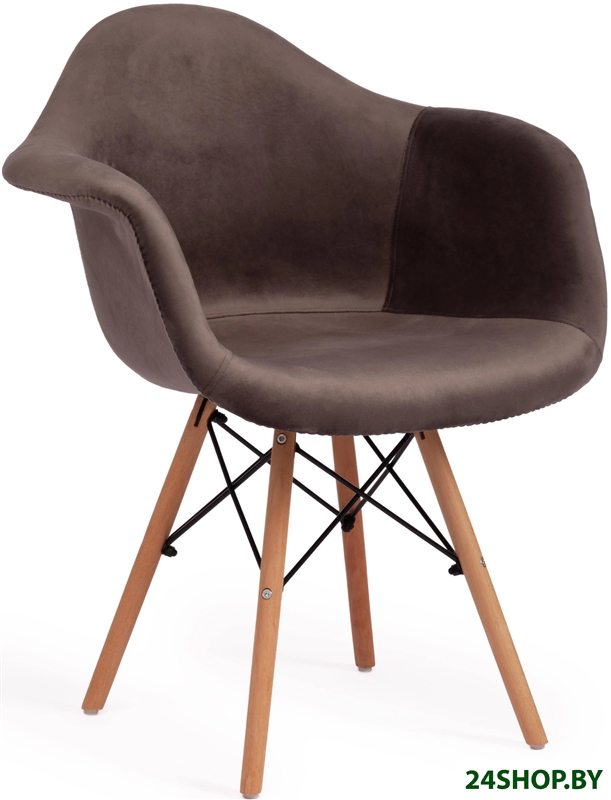 Стул с подлокотниками Secret De Maison Cindy Soft (Eames) mod. 101 (серый (HLR 24)/натуральный) Стул с подлокотниками Secret De Maison Cindy Soft (Eames) mod. 101 (серый (HLR 24)/натуральный)