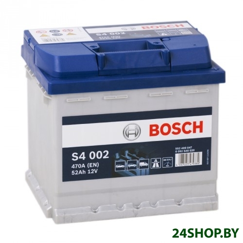 Автомобильный аккумулятор Bosch S4 002 552 400 047 (52 А/ч) Автомобильный аккумулятор Bosch S4 002 552 400 047 (52 А/ч)